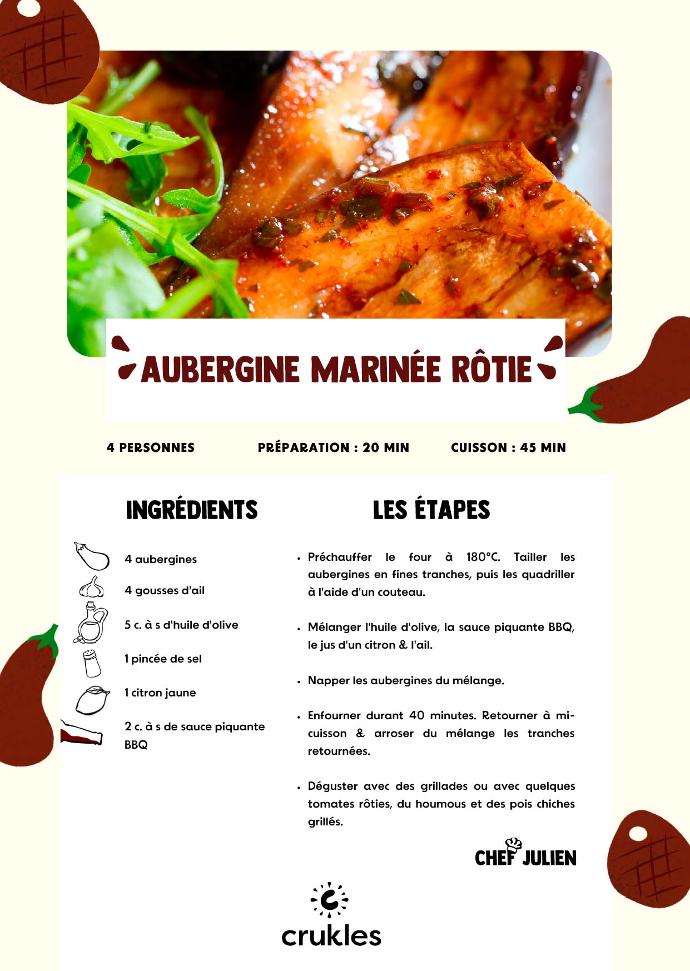 recette aubergine marinée