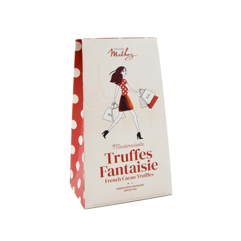 Truffes Etui Paris chic Pépite de chocolat Bio 100g x6 Mathez