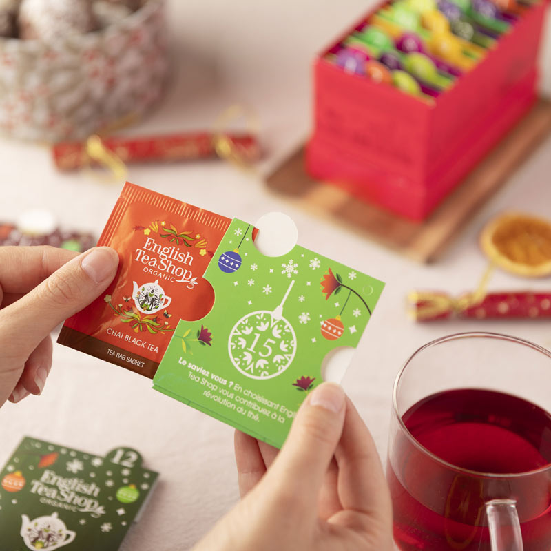 Calendrier de l'Avent à Cartes Bio 25 sachets x6 ETS