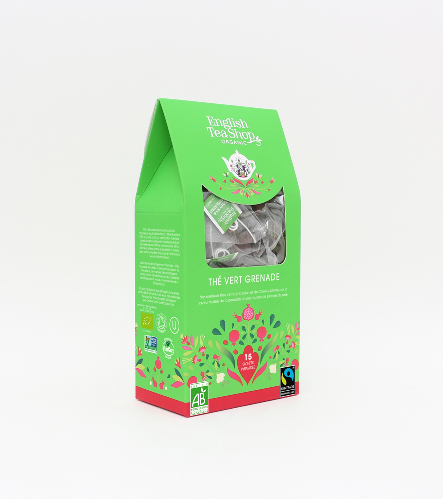 Thé Vert Grenade Bio 15 sachets pyramides x6