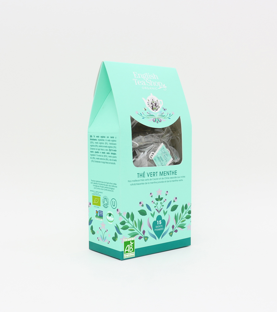 Thé Vert Menthe Bio 15 sachets pyramides x6