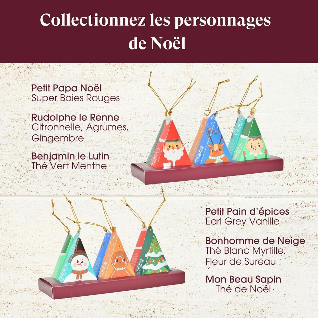 Coffret Personnages de Noël à Décorer Bio 6 sachets x6 ETS