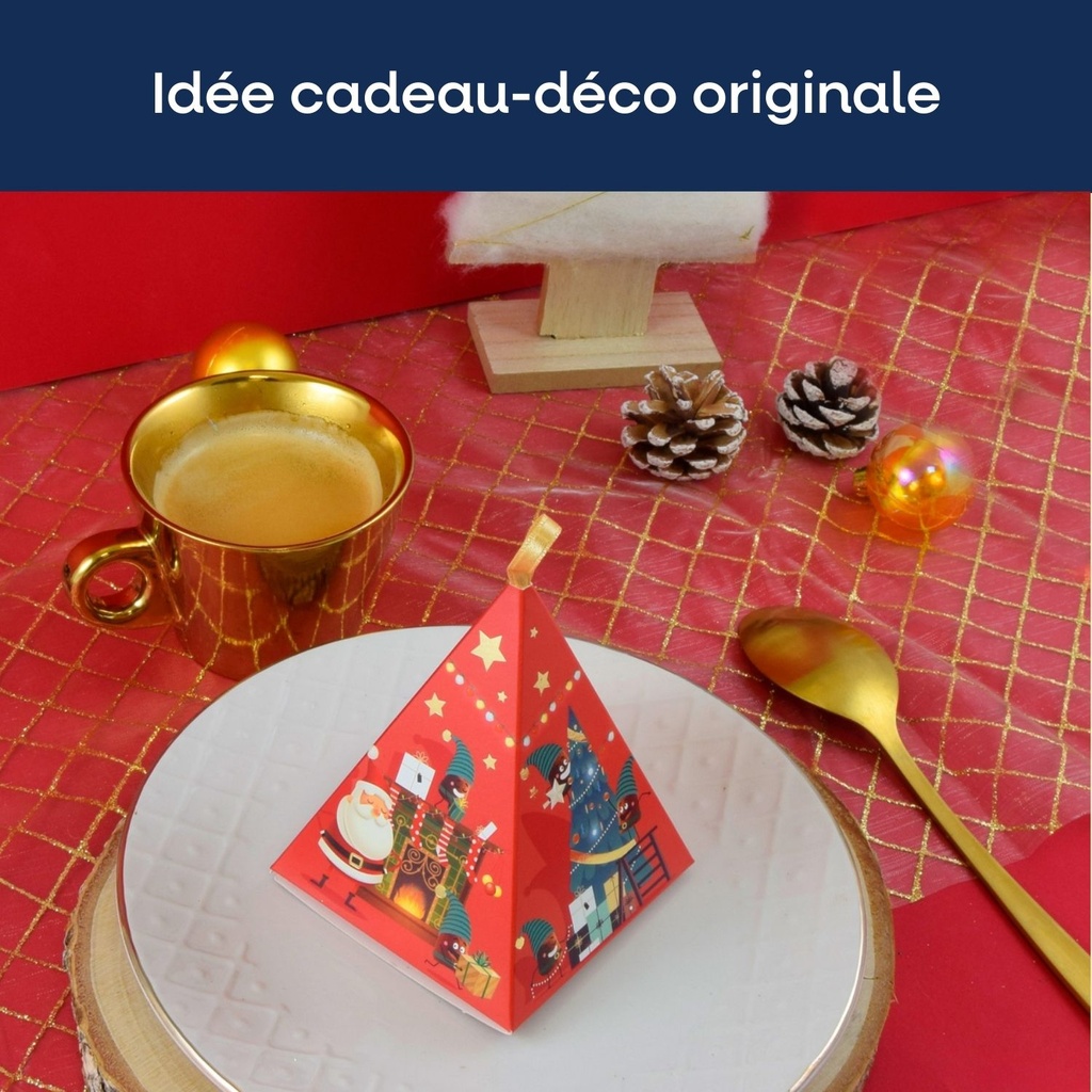 Mini Truffes Pyramide Noel NATURE Fair Trade 35g x24 Mathez