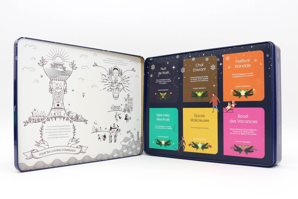 Coffret Holiday Bleu Bio 36 sachets x6