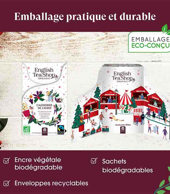 Calendrier de l’Avent Mini Blanc Bio 24 sachets x6 ETS