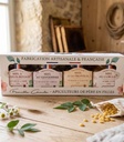 Coffret de 4 Miels bien-être (4x125g) : Curcuma - Propolis - Gelée Royale - Gingembre - x12 Abeilles de Malescot