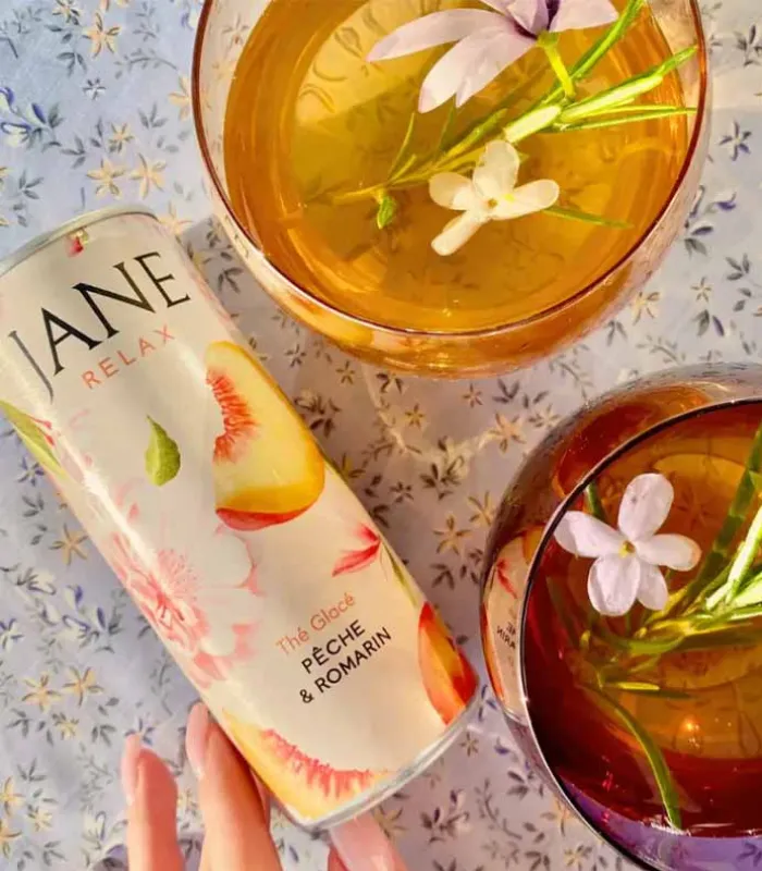 Thé Glacé Pêche Romarin - Relax 25cl x24 Jane ambiance 2.webp