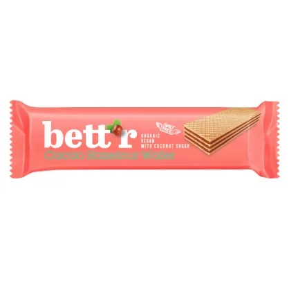 [86944] Gaufrette bio à la crème de noisette et cacao 30g - x20 Bett'r