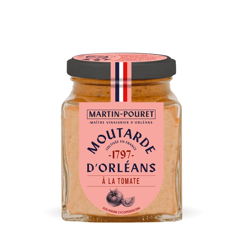 Moutarde d'Orléans à la Tomate 200g - x6 Martin Pouret