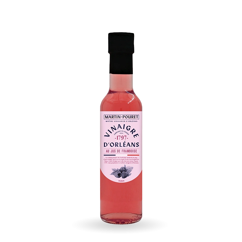 Vinaigre d'Orléans de Vin Blanc au jus de Framboise 25cl - x6 Martin Pouret
