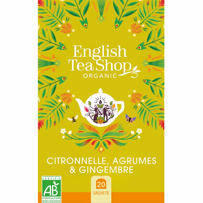 [29137] Infusion Citronnelle Agrumes & Gingembre Bio 20 sachets x6 ETS