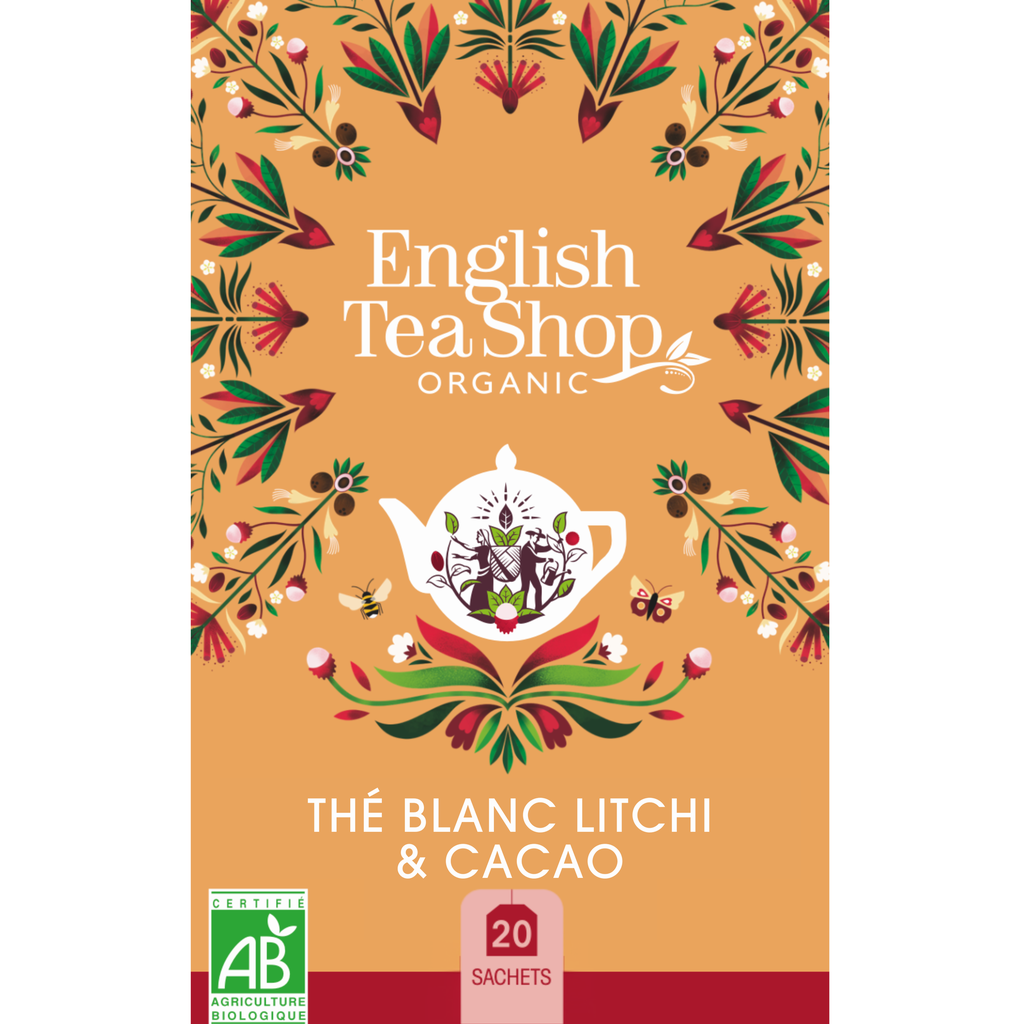 Thé Blanc Litchi & Cacao Bio 20 sachets x6 ETS