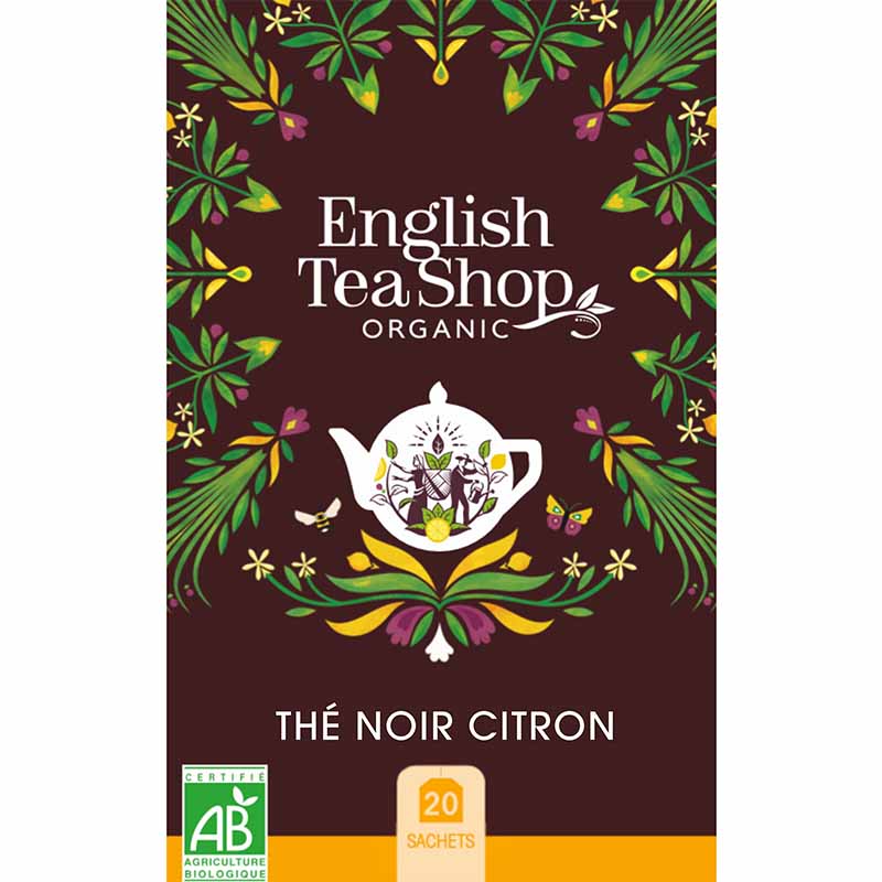 [57765] Thé Noir Citron Bio 20 sachets x6 ETS