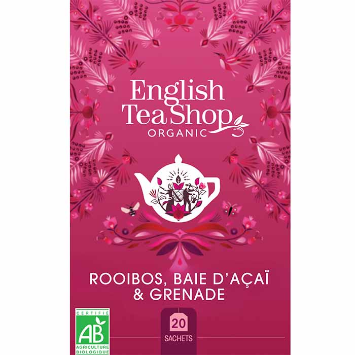 Rooibos, Baies d’Açaï & Grenade Bio 20 sachets x6 ETS