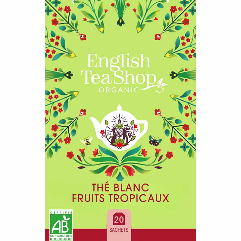 Thé Blanc Fruits Tropicaux Bio 20 sachets x6 ETS