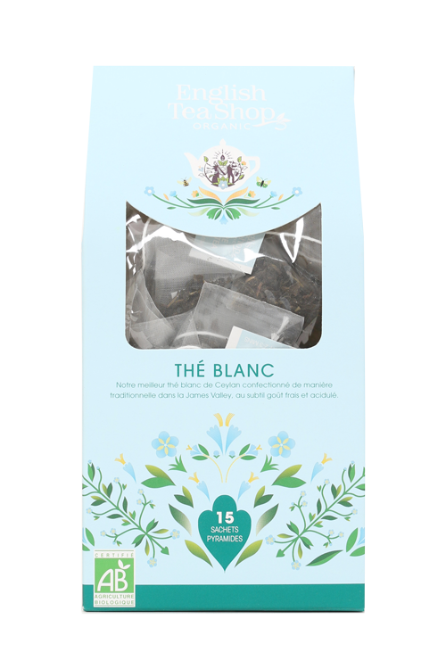 Thé Blanc Bio 15 sachets pyramides x6 ETS