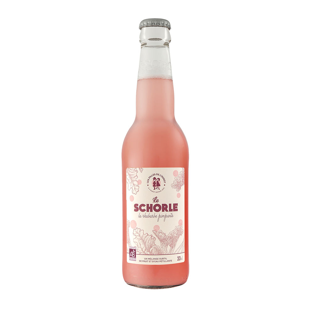 Schorle Rhubarbe Pimpante Bio 33cl x12 Les Filles de l'Ouest