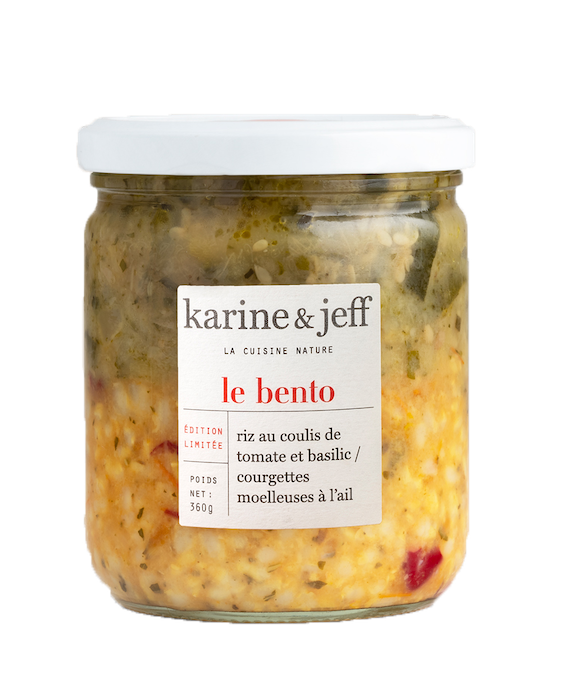 Bento Riz au coulis de tomate, basilic & courgettes Bio 360g x6 Karine & Jeff
