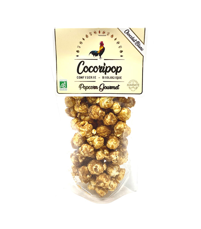 [25098] Popcorn Chocolat Blanc Bio 80g x6 Cocoripop