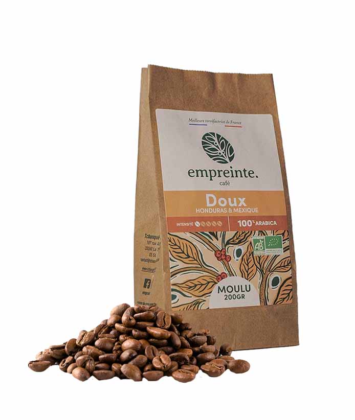 [15456] Café Doux 200g GRAINS Bio x6 Empreinte