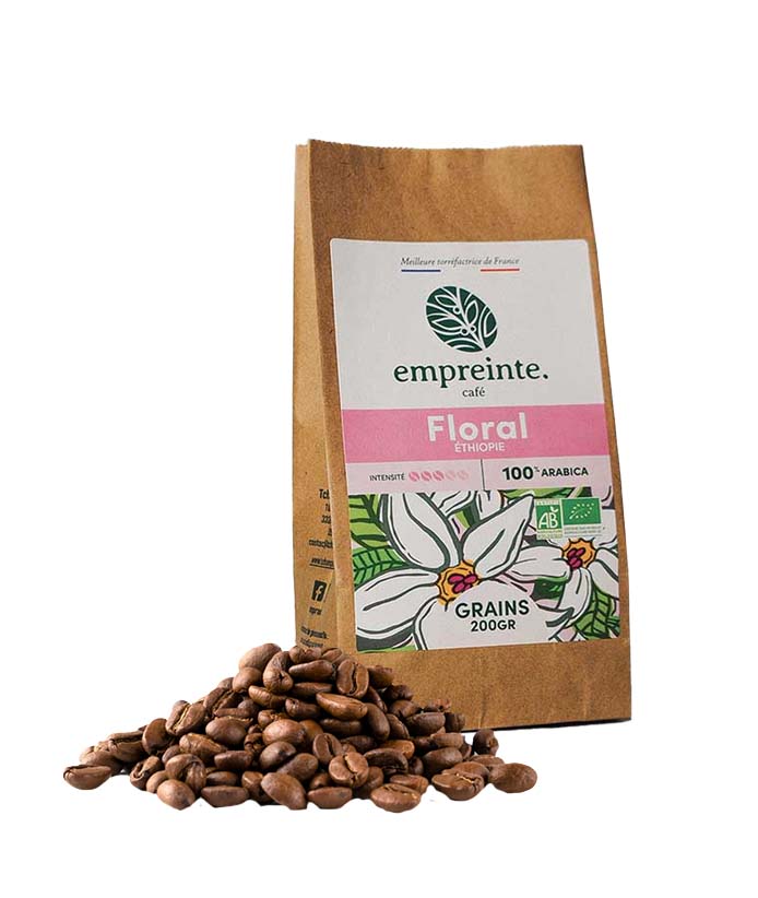 Café FLORAL 200g GRAINS Bio x6 Empreinte