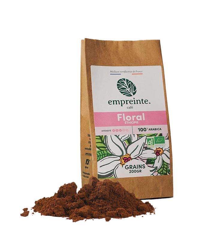 [15401] Café FLORAL 200g MOULU Bio x6 Empreinte