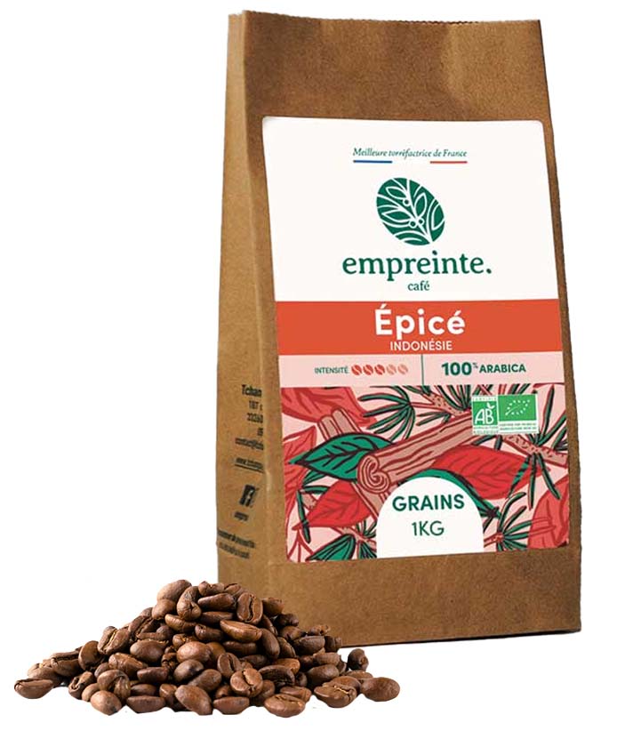 Café EPICE 1Kg GRAINS Bio x6 Empreinte