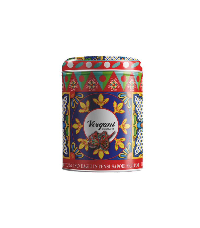Panettone traditionnel 100g boîte métal voyage en Sicile x12 Vergani
