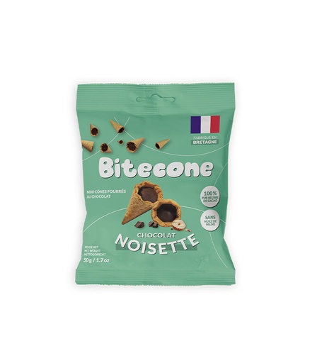 [88379] Mini cônes fourrés au chocolat noisette 45g x21 BITECONE