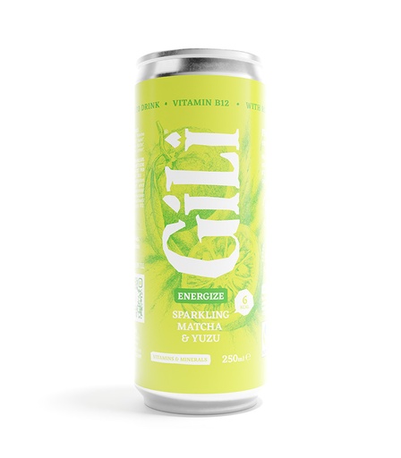 [92780] Prêt-à-boire pétillante Matcha et Yuzu en canette bio 25cl x12 Gili