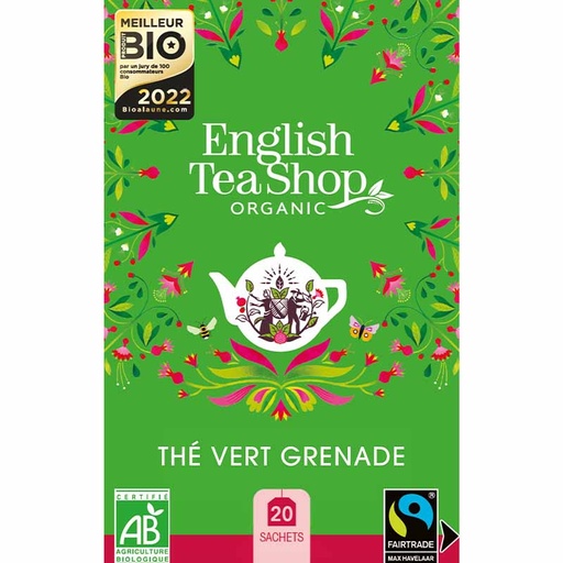 [29083] Thé Vert Grenade Bio 20 sachets x6 ETS