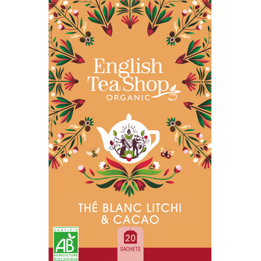 [52999] Thé Blanc Litchi & Cacao Bio 20 sachets x6 ETS