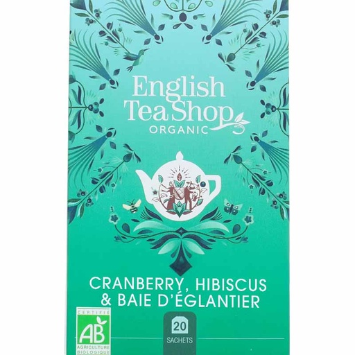 [57932] Cranberry, Hibiscus & Baie d’Eglantier Bio 20 sachets x6 ETS