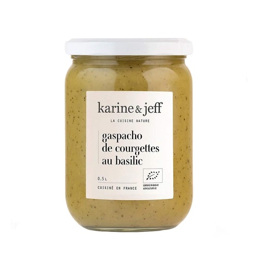[30783] Gaspacho de courgettes et basilic Bio 0,5L x6 Karine & Jeff