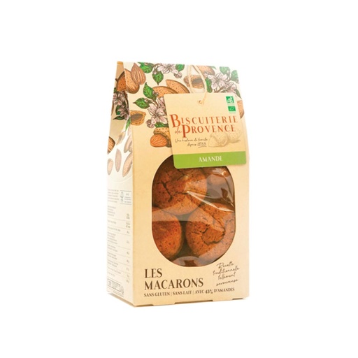 [92012] Macarons Amandes Bio 130g x10 Biscuiterie de Provence