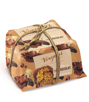 [14708] Panettone Trois Chocolats 750g x8 Vergani