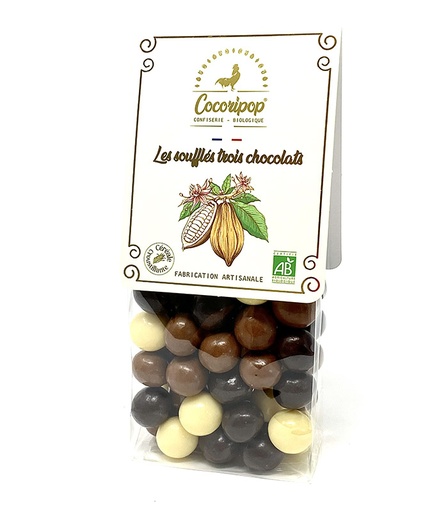 [87503] Soufflés Trois chocolats Bio 100g x9 Cocoripop