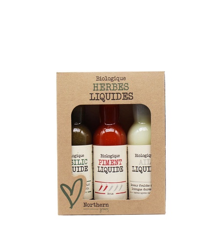 [13025] Coffret de 3 herbes liquides Bio 40ml x12 Northern Greens
