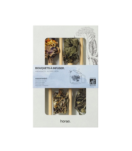 [50264] Coffret de 4 bouquets à infuser en Théière Bio x10 Horae