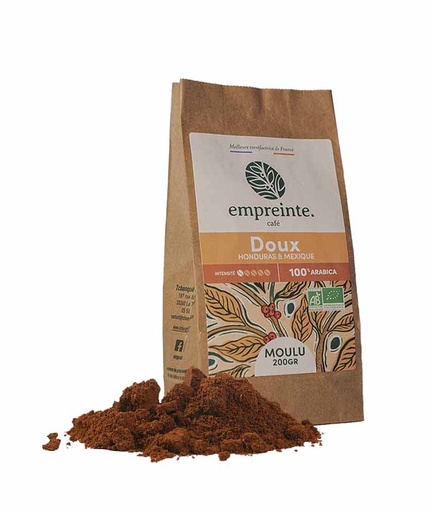 [15463] Café Doux 200g MOULU Bio x6 Empreinte