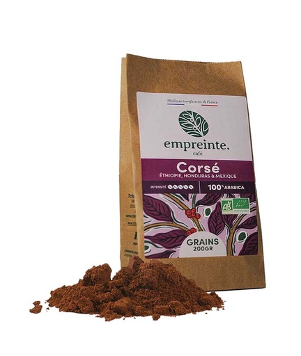 [15324] Café Corsé 200g MOULU Bio x6 Empreinte