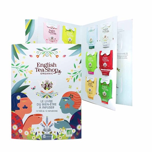 [68242] Livre de thés et infusions Bien être 24 sachets bio x12 ETS