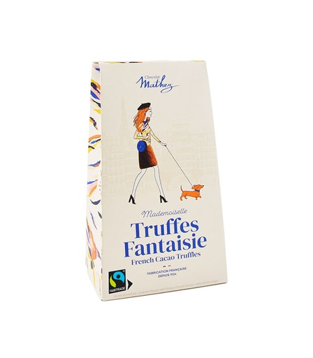 [90098] Etui Paris chic Truffes Crêpe croustillante Fair Trade 100g x6 Mathez