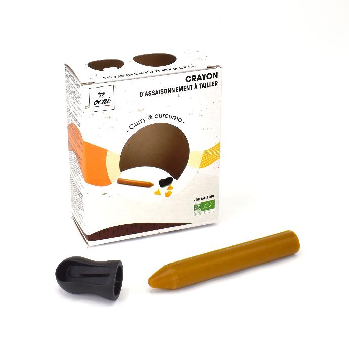 Crayon d’assaisonnement curry et curcuma bio