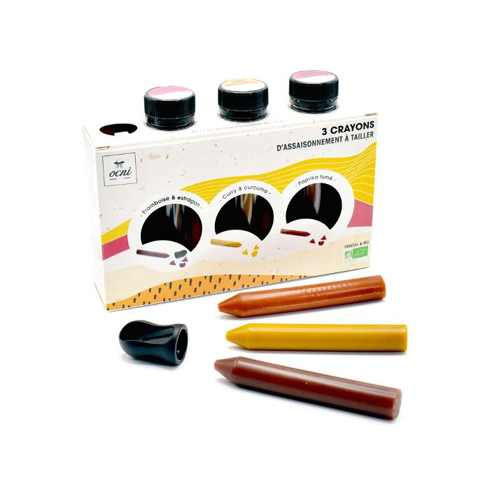 Coffret Gastronaute 3 crayons d'assaisonnement Bio