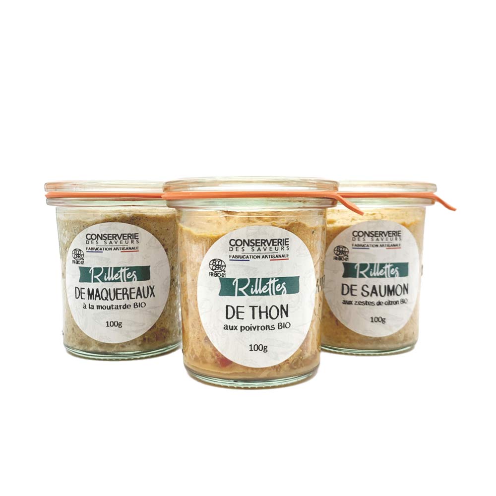 Rillettes de saumon au zeste de citron bio 100g x12 Conserverie des saveurs