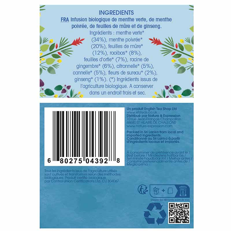 Energise Me Bio 20 English Tea Shop