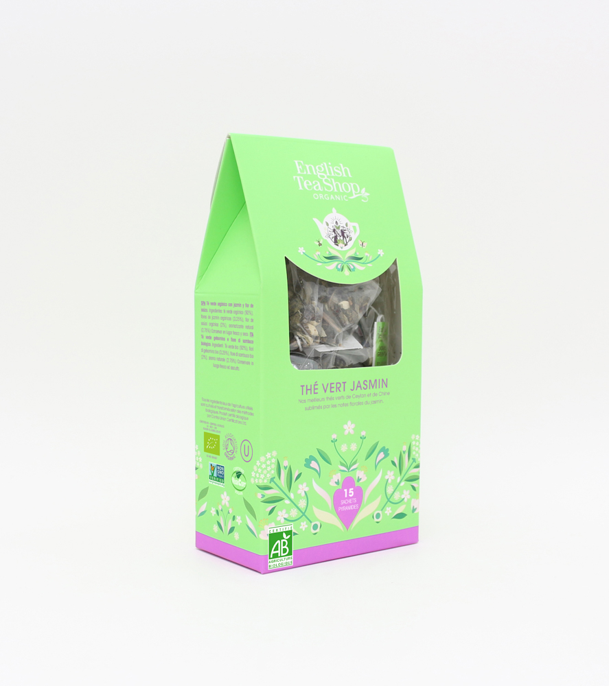 Thé Vert Jasmin Bio 15 sachets pyramides x6