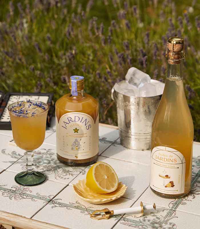 Jardins Fleuris - Apéritif sans alcool - Fleur de sureau & Bergamote Bio 70 cl x6 Jardins