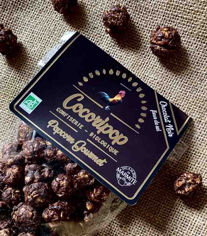 Popcorn Chocolat Noir & Fleur de Sel Bio 80g x6 Cocoripop